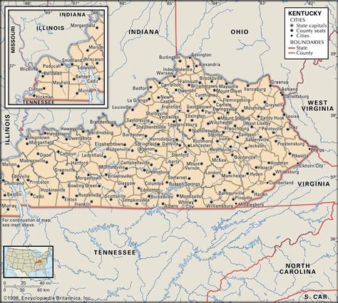 Kentucky State Map With Cities