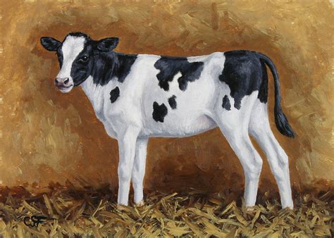 Holstein Calf Painting by Crista Forest - Pixels