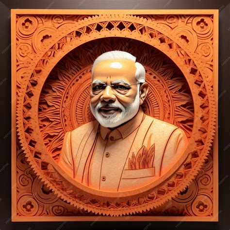 Premium AI Image | Narendra Modi AI Images Narendra Modi Painting Narendra Modi Wooden Artwork ...