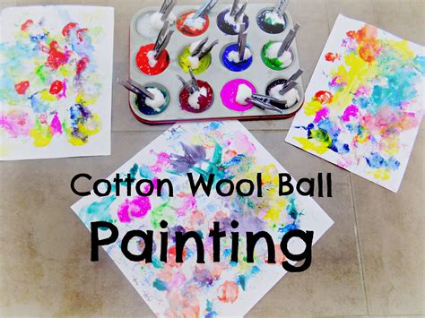 Cotton Wool Ball Painting - alice & amelia | Wool balls, February crafts, Craft activities