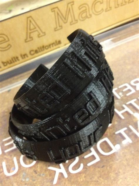 3D Printed Bracelets "I Printed This" With Raised Lettering : 6 Steps ...