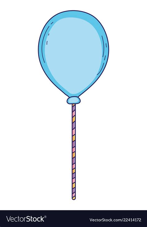 Balloon with stick cartoon Royalty Free Vector Image