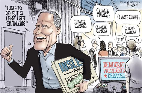 Political Cartoon Jay Inslee Climate Change 2020 Democratic Candidates | The Week