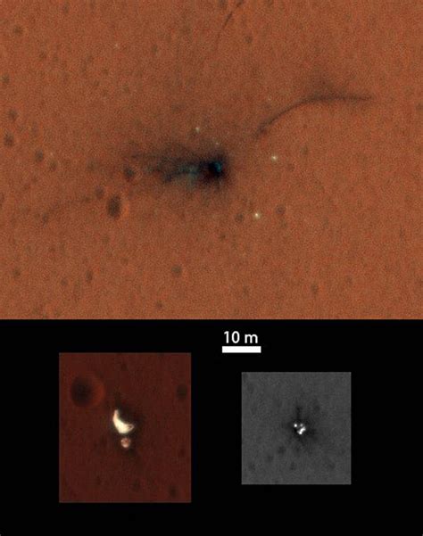 NASA gets better look at Mars lander crash site - CNET