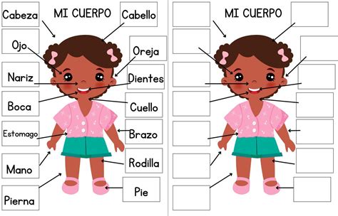 Spanish Body Parts For Kids