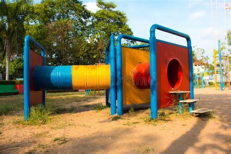 Children Playground in Park Stock Image - Image of climber, play: 64040011