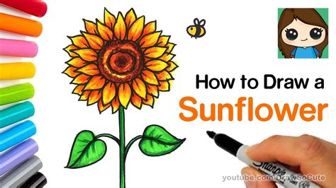 How to Draw a Sunflower Easy | Realistic - YouTube