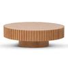 Erna 1.1m Round Coffee Table - Natural Oak | Interior Secrets