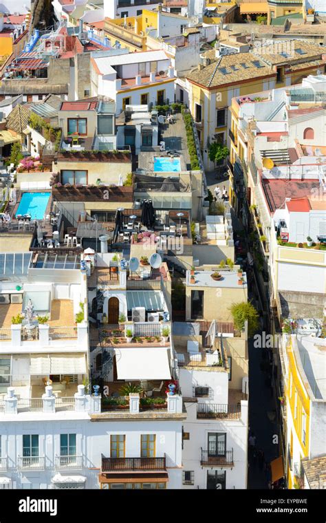 Rooftop views in Seville, Andalusia in Spain Stock Photo - Alamy