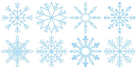 Snowflakes collection. Beautiful snowflakes set for christmas winter ...