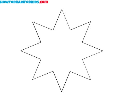 How to Draw an Eight-Pointed Star - Easy Drawing Tutorial For Kids