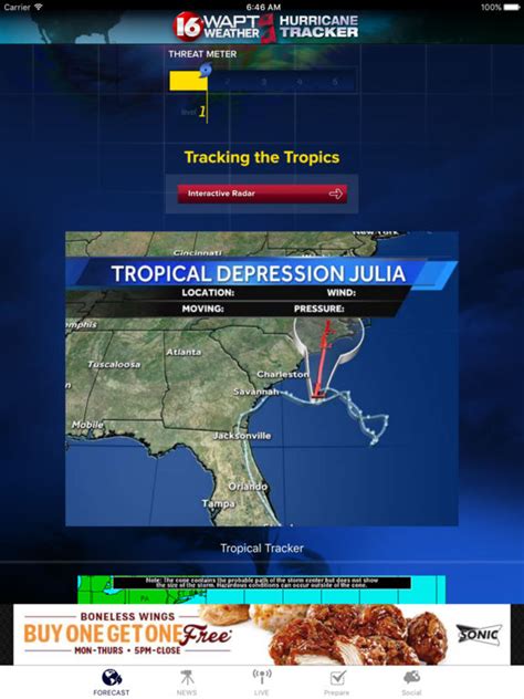 App Shopper: Hurricane Tracker WAPT 16 Jackson, Mississippi (Weather)