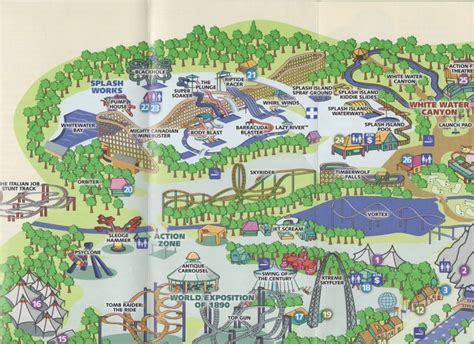 Canada's Wonderland - 2007 Park Map