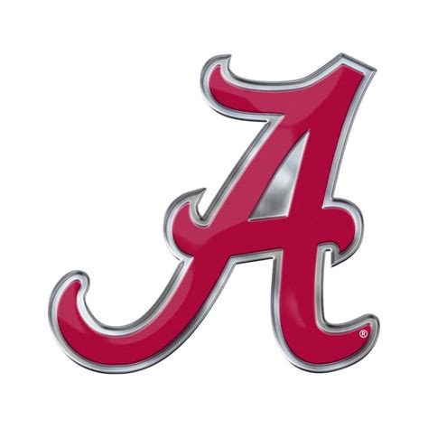 University of Alabama Embossed Color Emblem 2 3.25" x 3.25"- "Script A" Logo in 2021 | Alabama ...