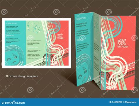 Brochure, Booklet Z-fold Layout. Editable Design Template Vector Illustration | CartoonDealer ...