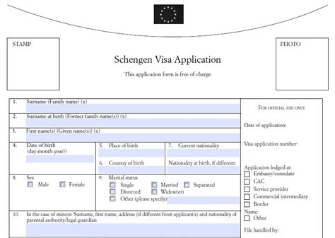 Application For Shengen Visa Fill Online Printable Fillable Blank | My ...