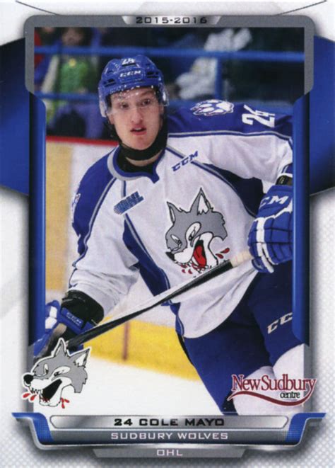 Sudbury Wolves 2015-16 Hockey Card Checklist at hockeydb.com