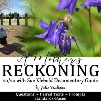 Columbine 20/20 Interview Documentary with Sue Klebold Viewing Guide, Sub Plan