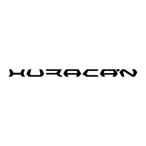 the word huracan written in black on a white background