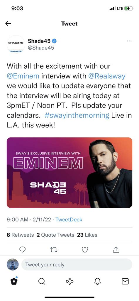 New interview at 3pm : r/Eminem