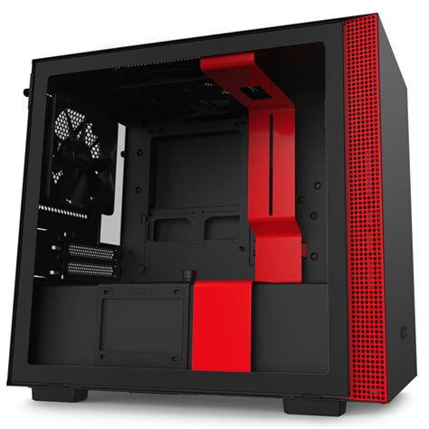 Buy NZXT H210 Mini-ITX Case Matte Red/Black [CA-H210B-BR] | PC Case Gear Australia