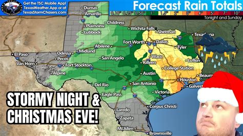 Thunderstorms Tonight & Christmas Eve for eastern 75% of Texas