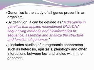 Genomics | PPT