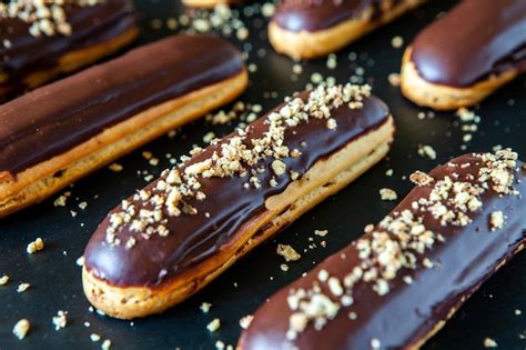 Premium Photo | Traditional french eclairs with chocolate