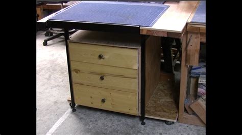 Sawstop Contractor saw outfeed table storage cabinet - YouTube