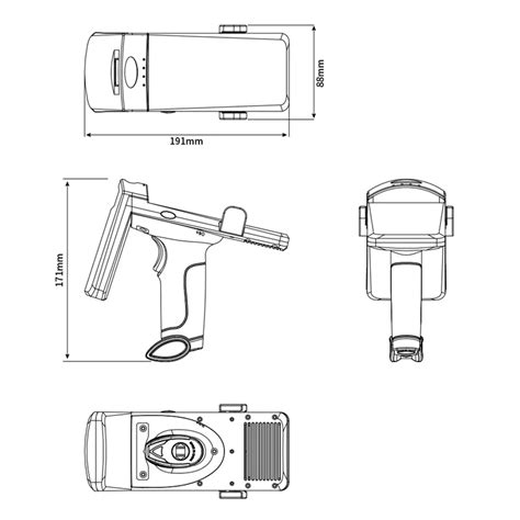 Handheld Uhf Rfid Terminal 1d 2d Code Scanning Android Barcode Scanner Pda Reader/handheld Uhf ...