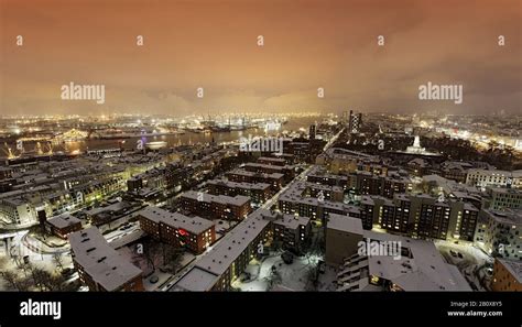 Hamburg skyline at night, Germany Stock Photo - Alamy