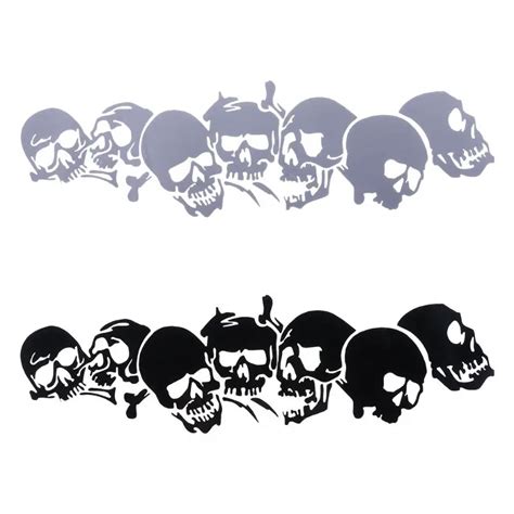 22.8*6.7CM SKULL Vinyl Car Stickers Motorcycle Decals Car Styling Accessories Fashion Black ...