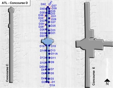 Hartsfield Jackson Atlanta Airport ATL Concourse D Map