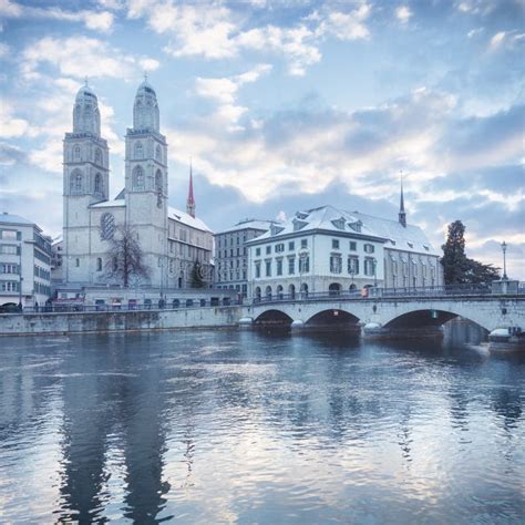 Old Zurich Town in Winter, View on Lake Stock Photo - Image of limmat, lindenhof: 130965768