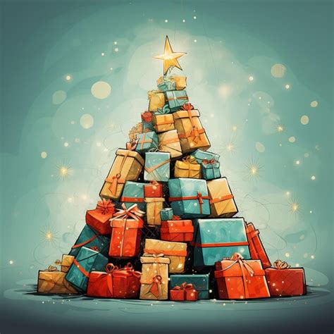 Premium AI Image | a christmas tree with a star on it