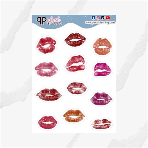 Lips Pop Art Style Planner Stickers, Scrapbooking, Journaling Stickers, Plush Planning - Etsy