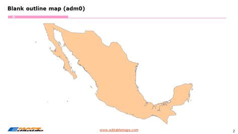 Mexico Map with 31 States and 1 Federal District - Editable PowerPoint Maps