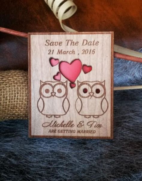 Laser Cut Save-The-Date Magnets (10) / Engraved Save The Date Wedding ...