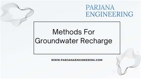 What Are The Methods For Groundwater Recharge ? | PPT