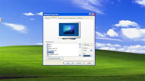 Windows XP: How To Change Desktop Background Wallpaper - YouTube