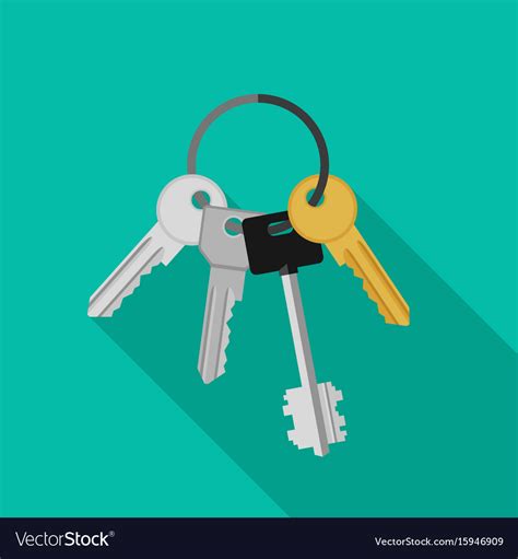 Bunch keys Royalty Free Vector Image - VectorStock