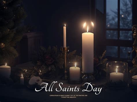 Premium PSD | Psd all saints day poster template