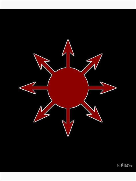 "Chaos Star Arrows Chaos Magic Occult Symbol red" Poster by h44k0n | Redbubble