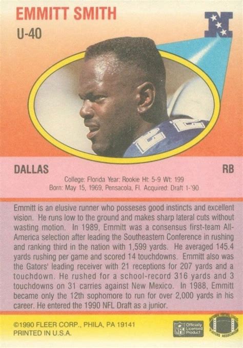 Emmitt Smith Rookie Cards: The Ultimate Collector’s Guide - Old Sports ...