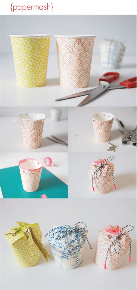 Papermash Paper cup gift box DIY | PinPoint