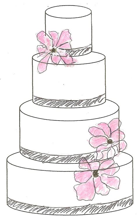 cake sketch Wedding Cake Drawing, Cool Wedding Cakes, Wedding Cake ...