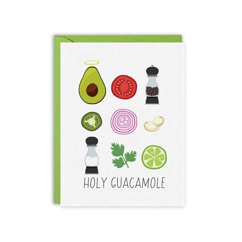 Holy Guacamole Greeting Card Funny Greeting Card - Etsy