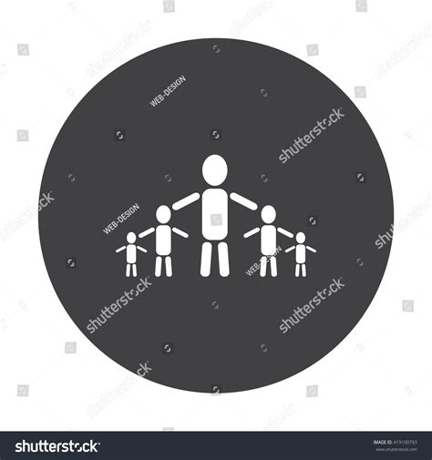 Kids Silhouette Family Icon Stock Vector (Royalty Free) 419100793 | Shutterstock