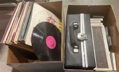 Record assortment , 8 track tapes and case , cassette tapes - Metzger ...