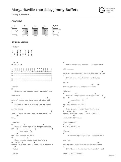 Margaritaville Chords | PDF